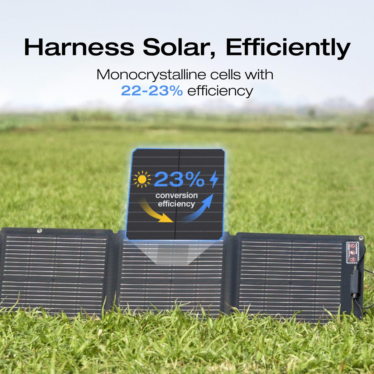 EcoFlow 45W/60W110W/160W/220W Portable Solar Panel, Foldable with Carry Case, High 23 Efficiency, Design for Camping, RVs, or Backyard Use