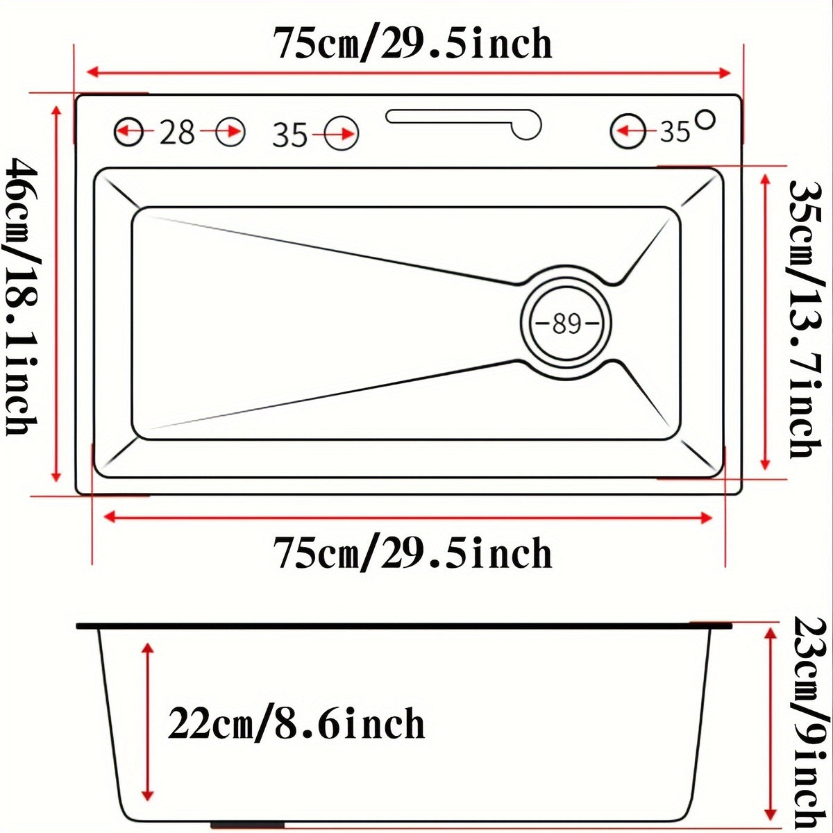 Smart Waterfall Kitchen Sink, 31.5"x17.7" Drop In Stainless Steel | Digital Display, Large Single Bowl, Workstation, Pull-Out Faucet, Multi-Function Spray, Lead-Free, Rust-Proof, Easy Clean