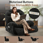 Living Room Swivel Recliner, Adult Electric Recliner with USB Ports and Side Pocket Storage, Comfortable Soft-shell Rocking Chair, Chenille Material Large-seat-width Recliner for the Living Room, Generously Wide Seating, a Fine Gift