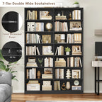 FULTRU 83.6" Tall 7-Tier Bookshelf & Bookcase - Heavy-Duty, Black Modern -Standing Bookcase with 14 Open Shelves, Easy Assembly, Book Shelves, Shelves For Wall, Book Shelf Organizer, Book Organizers And Storage, Shelf For Bedroom, Book Shelf For Bedroom,