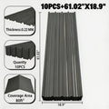 [Waterproof Metal Siding] 72.85''X18.9''/61.02''X18.9'' Corrugated Galvanized Metal Roofing Panels And 1 Pair Of Gloves, Waterproof Metal Siding Panels For Outdoor House, Storage, Chicken Coop, Garage, And Shed, 20pcs/15pcs/10pcs