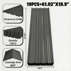 [Waterproof Metal Siding] 72.85''X18.9''/61.02''X18.9'' Corrugated Galvanized Metal Roofing Panels And 1 Pair Of Gloves, Waterproof Metal Siding Panels For Outdoor House, Storage, Chicken Coop, Garage, And Shed, 20pcs/15pcs/10pcs