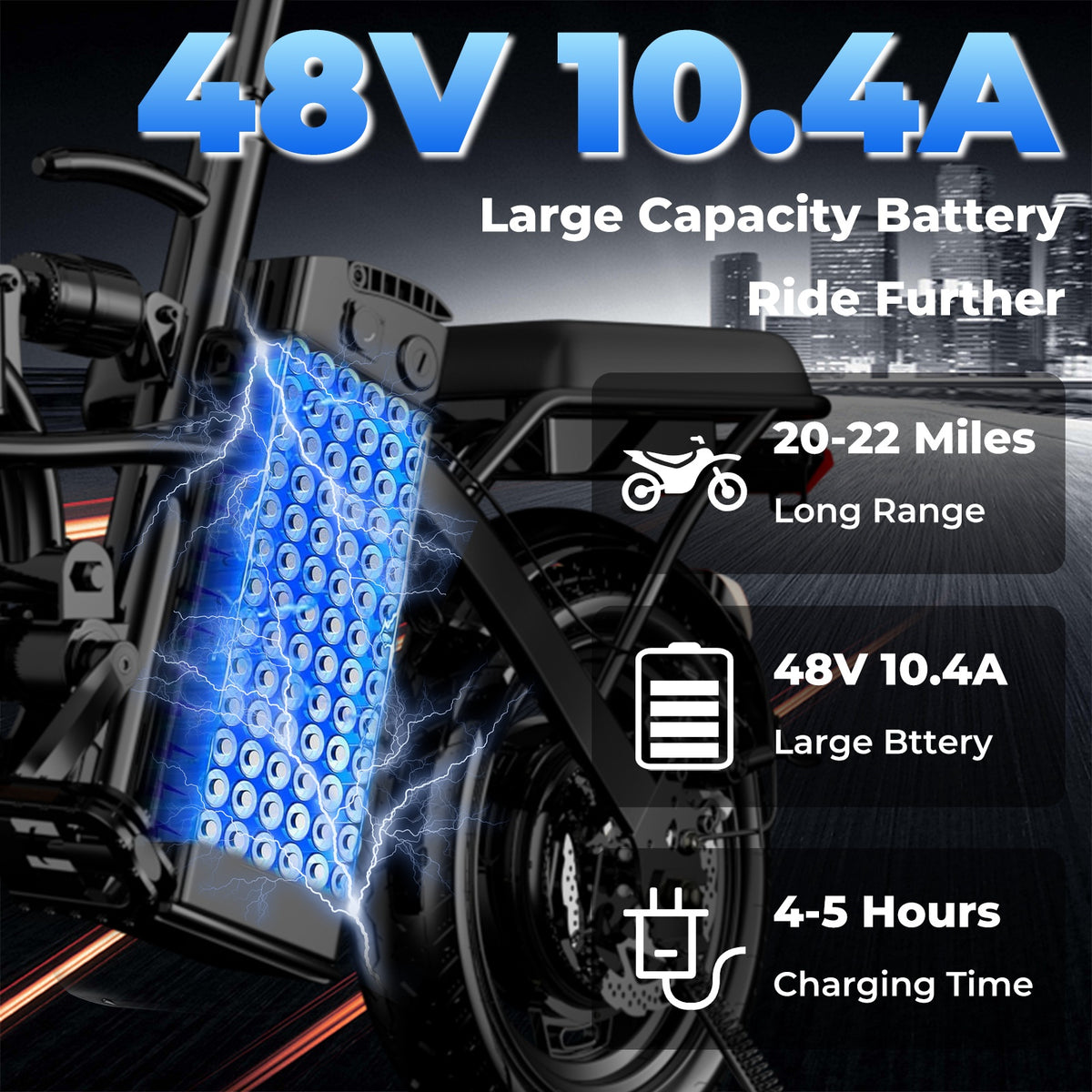 500W Folding Electric Bike for Adults And Teens, 48V 10.4AH Removable Battery, 20.5-23.9 MPH, Front Basket & Mobile Phone Mount, Commuter & Campus Ebike for Adults, 32 Miles Range