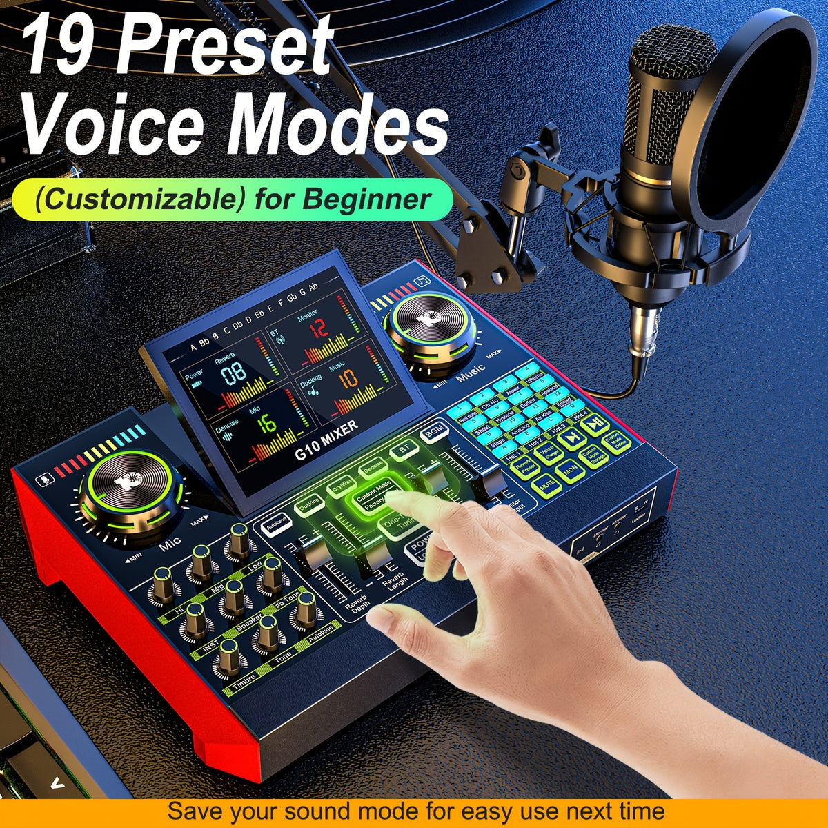Podcast Equipment Bundle, Recording Studio Package with Voice Changer, Live Sound Card - Audio Interface for Laptop Computer Vlog Living Broadcast Live Streaming Plug And Play PC Computer Kit with Professional Chipset For, Gaming, Singing