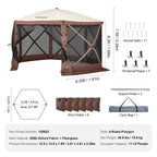 Pop-Up Screen Gazebo Tent by VEVOR, Removable Privacy Panels for Camping, Picnics and Backyard Gatherings