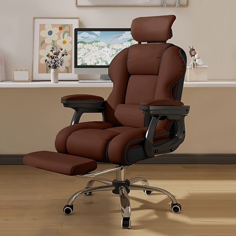Adjustable Office Chair for Dorm Rooms and Study Areas, Swivel Design with a Reclining Back