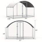 SNDM Chicken Coop Large Metal Chicken Run Upgrade Wire Mesh Chicken Pen with Water-Resident And Anti-Uv Cover, Duck Rabbit House Outdoor