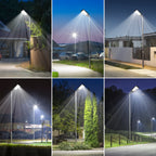 Solar Street Lights for Commercial Parking Lots with Dusk-to-Dawn Operation and Remote Control