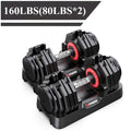 80/55LBS Adjustable Dumbbell with Base (1pc/2pcs), Non-Slip Textured Handle, 1 Second Weight Adjustment, Octagonal Design, Suitable for Home Gym Exercise, Strength Training Equipment, Suitable for Men/Women