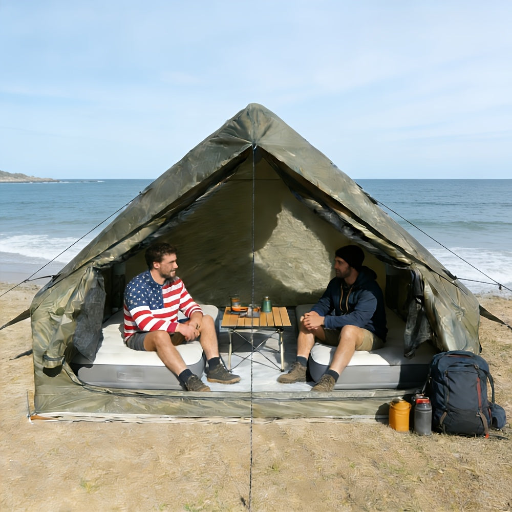 Spacious Luxury Quick-Setup Inflatable Lightweight Glamping Tent, High-Quality High Quality; All-Weather and All-Season Use, Specifically Designed for Sophisticated Camping Enthusiasts, Suitable for Family and Friends' Camping Trips