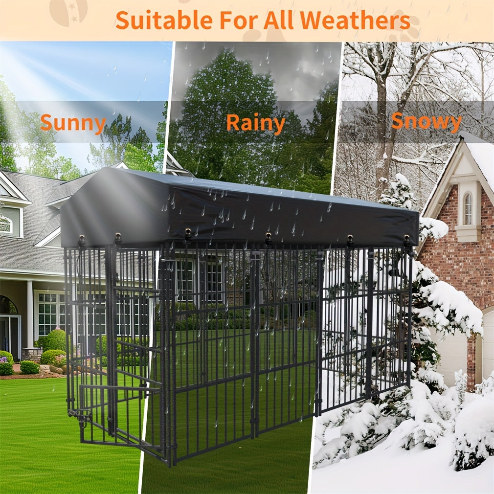 3 Size Metal Dog Kennel Large Outdoor Welded Wire Dog Kennel Pet Playpen Heavy Duty Dog Crate Cage