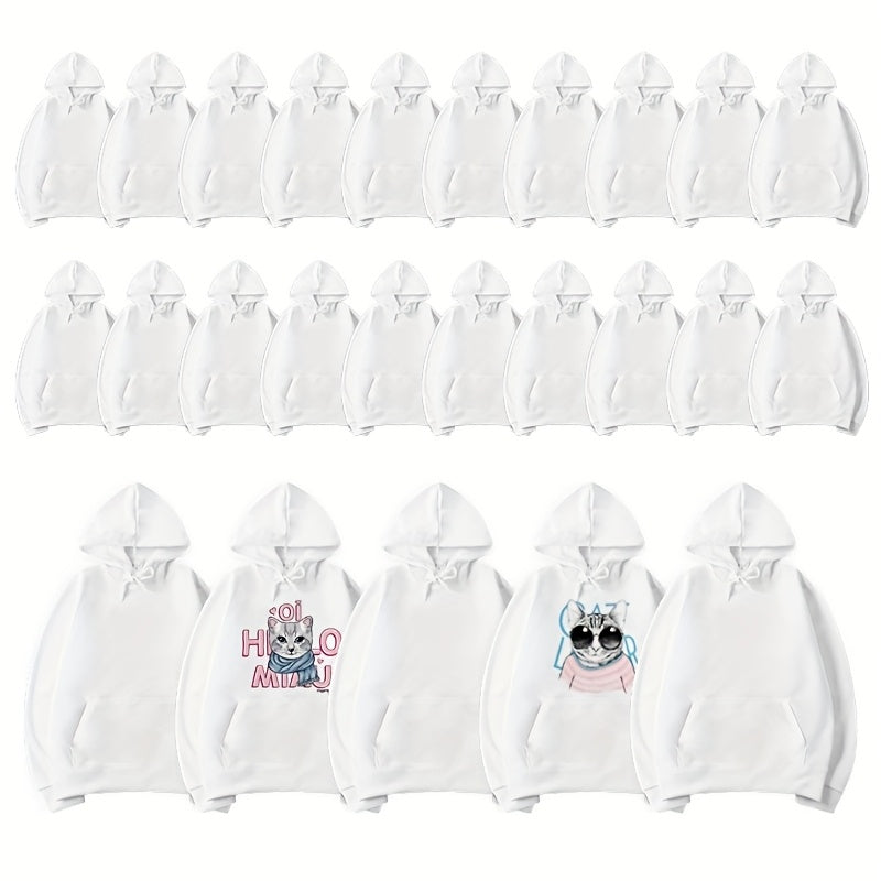 5S 196.85inch 1.32gal 5XL 5XXL/25pack Sublimation White Unisex Blank Hoodie. 5S 196.85inch 1.32gal 5XL 5XXL Polyester with Long Sleeve Hoodie for Sublimation, Heat Transfer. Men And Women Hoodie for DIY, Sports Or Outdoor Activities
