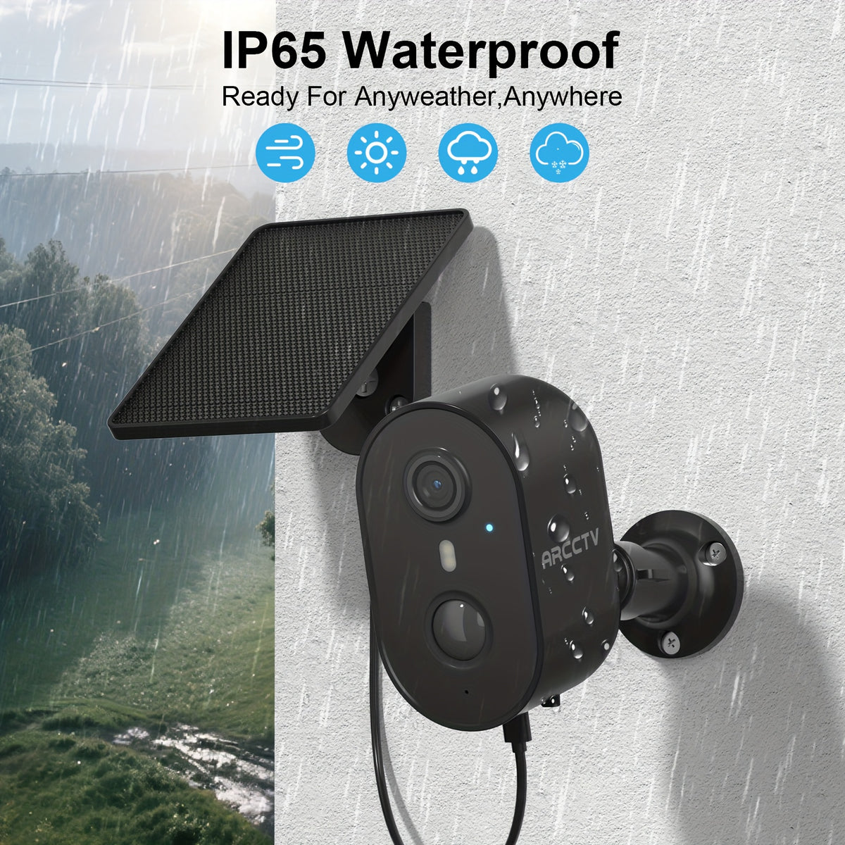 4MP Outdoor Camera with Battery Backup, Wireless Surveillance System Suitable for /Business, PIR Motion Detection, Color Night Vision, Alexa Compatible, SD/Cloud Storage, 2-Way Audio, Mobile App