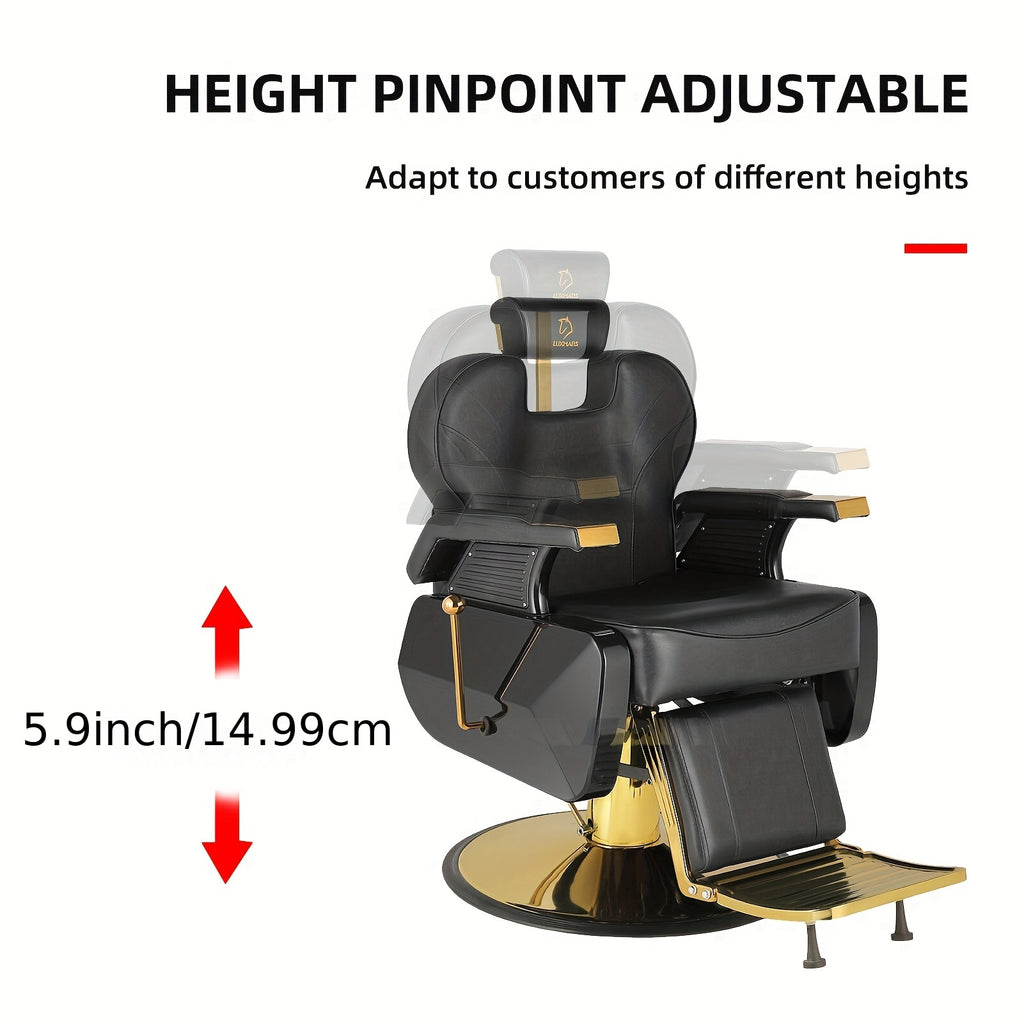 [Hydraulic Recline Chair] Salon Chair Barber Chair Hydraulic Recline Barber Chairs Hair Chair for Barbershop Hair Salon Equipment Styling Chair with Heavy Duty Hydraulic Pump