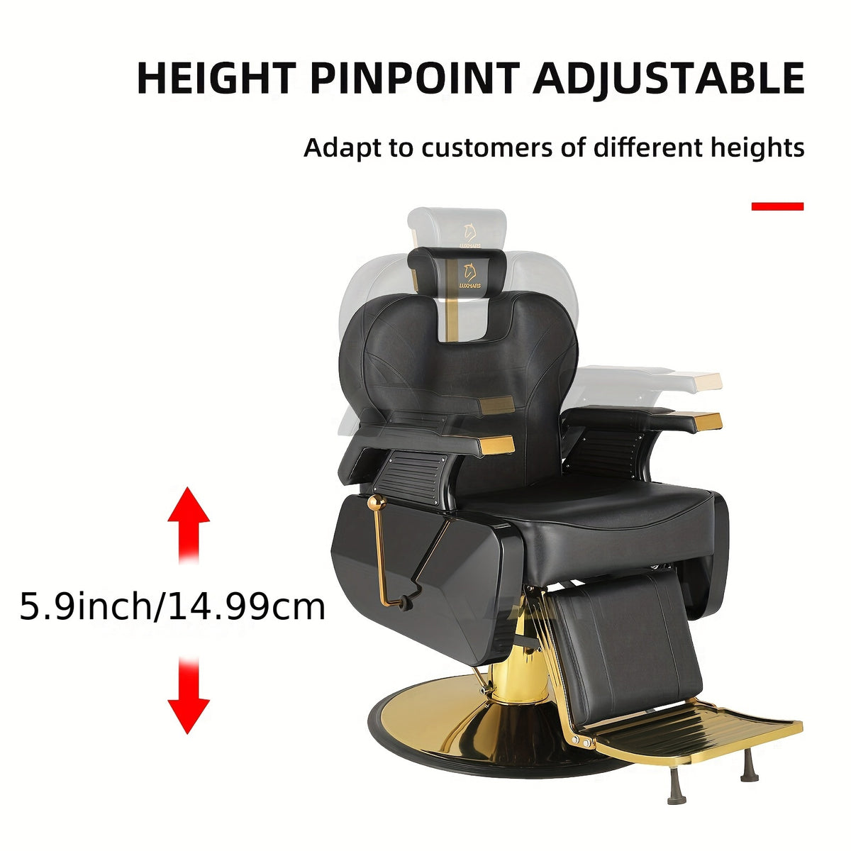 [Hydraulic Recline Chair] Salon Chair Barber Chair Hydraulic Recline Barber Chairs Hair Chair for Barbershop Hair Salon Equipment Styling Chair with Heavy Duty Hydraulic Pump