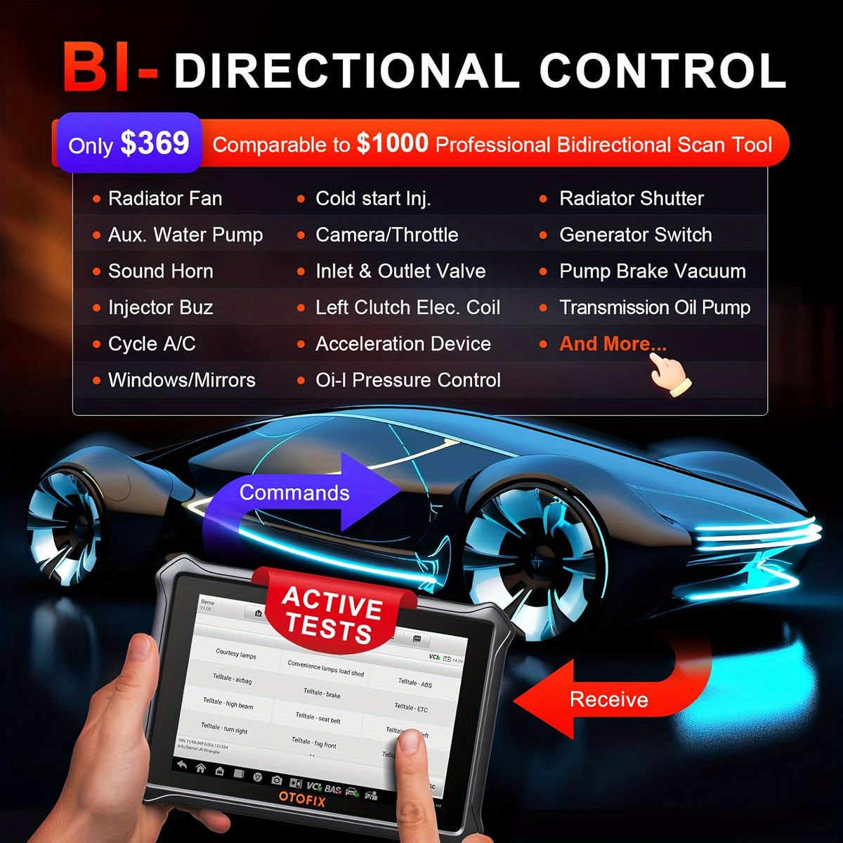 OTOFIX D1 Lite - Wireless Diagnostic OBD2 Scanner - Car Code Reader - Doip CAN FD BUS - Car Diagnostic Scanner - 2 Years Free Update