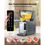 VEVOR Slushie Machine, 4L/135oz No Ice Needed Slushy Machine for Home, Frozen Drink Maker with Single Tank, Margarita Machine with Self-Cleaning, for Frozen Margaritas, Frappés, Milkshake & More