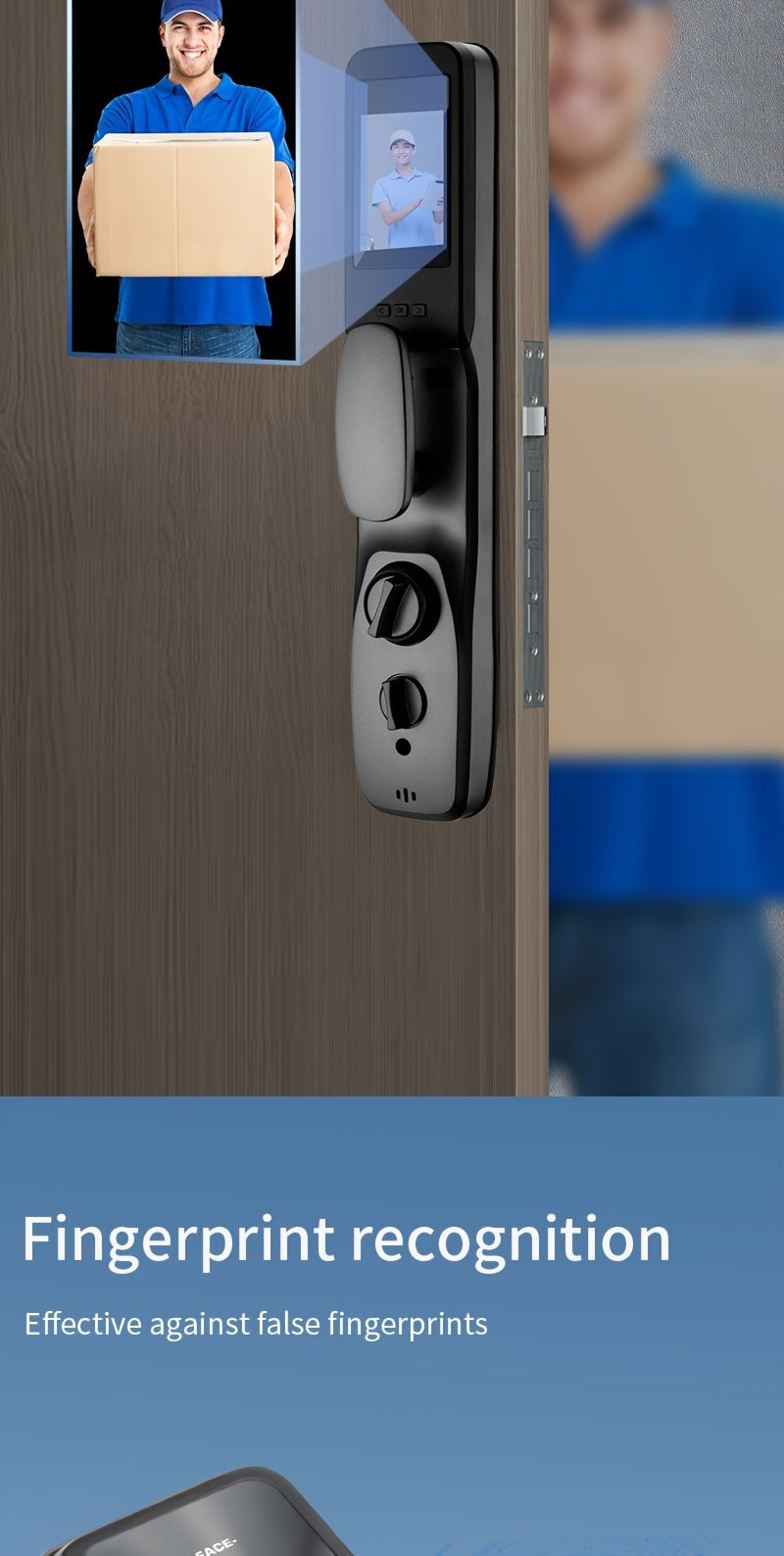 Puxin DF65 Smart Lock with 3D Face Recognition And Automatic Fingerprint Access for Home Use