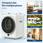 [Portable Electric Dryer] 11Lbs Portable Clothes Dryer, Electric Compact Laundry Dryer With Stainless Steel Tub, 5 Drying Modes, 1.6 Cu.Ft Front Load Portable Dryer Machine For Apartments, Dorms, RVs
