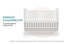 Goldzone 4in 1 Convertible Baby Crib, Wooden Baby Stuffs Converts Into Toddler Bed, Daybed, Newborn Essential with 3 Adjustable Base, Nursery Decor Necessities with Wheel & Non-Toxic Finishes, Item Weight: 36lbs, Maximum Weight Recommendation: 50lbs