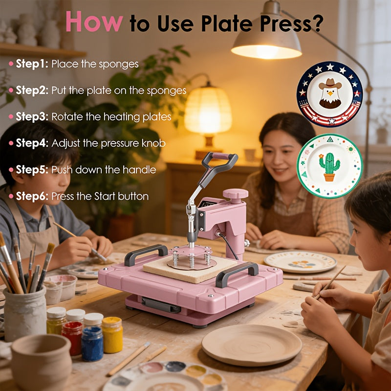 12x15 Inch 5in 1 Heat Press Machine, 360° Swing Away Sublimation Heat Press with 20oz & 30oz Tumbler Attachments, Multifunctional for T-Shirts, Mugs, Hats And Plates, Pink