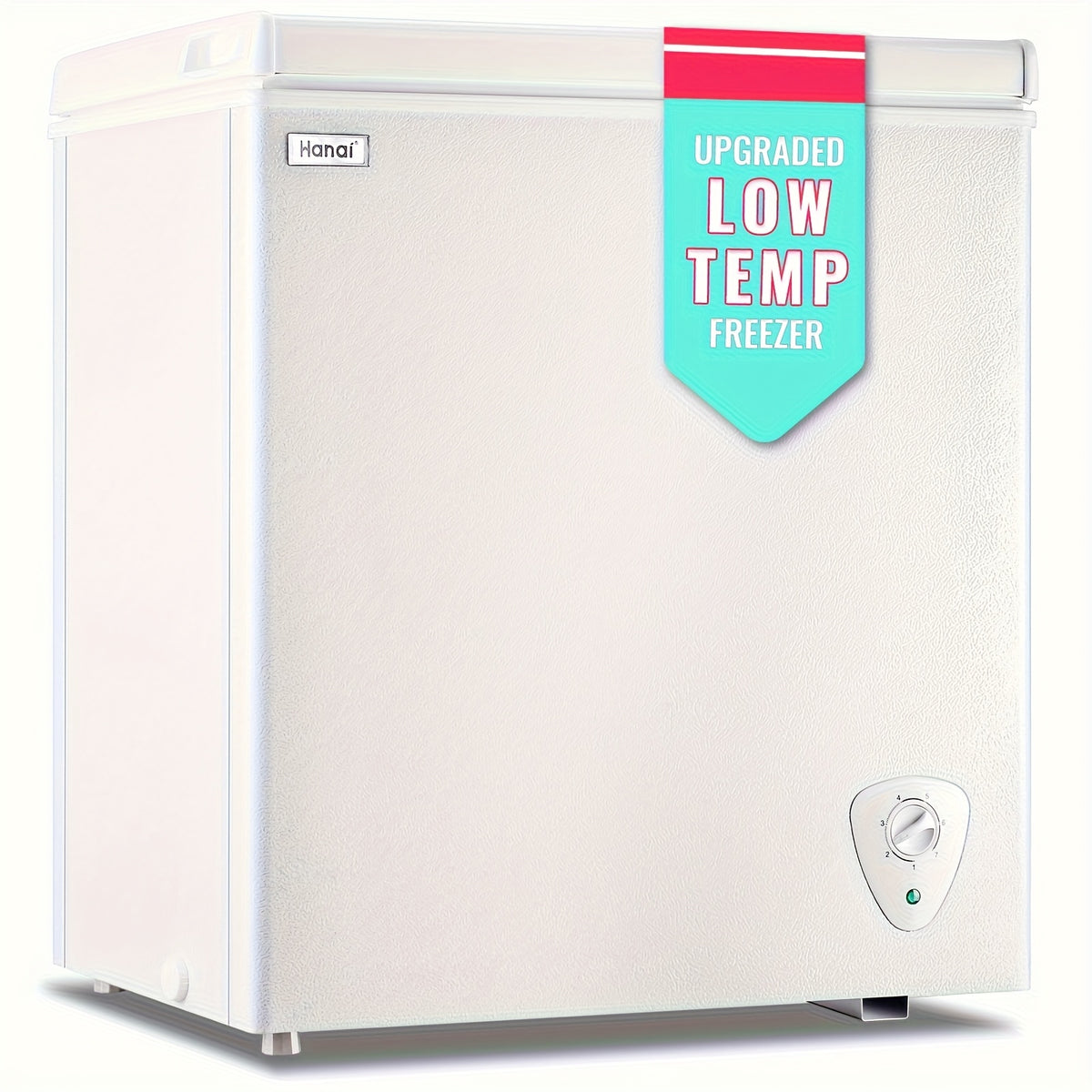 Chest Freezer WANAI 5.0 Cu. Ft. Compact Deep Freezer with Removable Basket and Adjustable Temperature Control