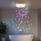 [3-in-1 Bluetooth Fan] SYVIO Bathroom Exhaust Fan with Bluetooth Speaker, 3-in-1, (100/150 CFM | 1.0 Sone Ultra-quiet)Dual Wind Speed, 30W High-efficiency Ventilation, Integrated 1300lm RGB Three-color Temperature LED Night Lighting (2700K/4000K/6500K) Mu