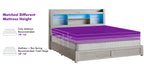 Wooden Platform Bed Frame with 4 Storage Drawers and Farmhouse Styling for Organized Bedrooms