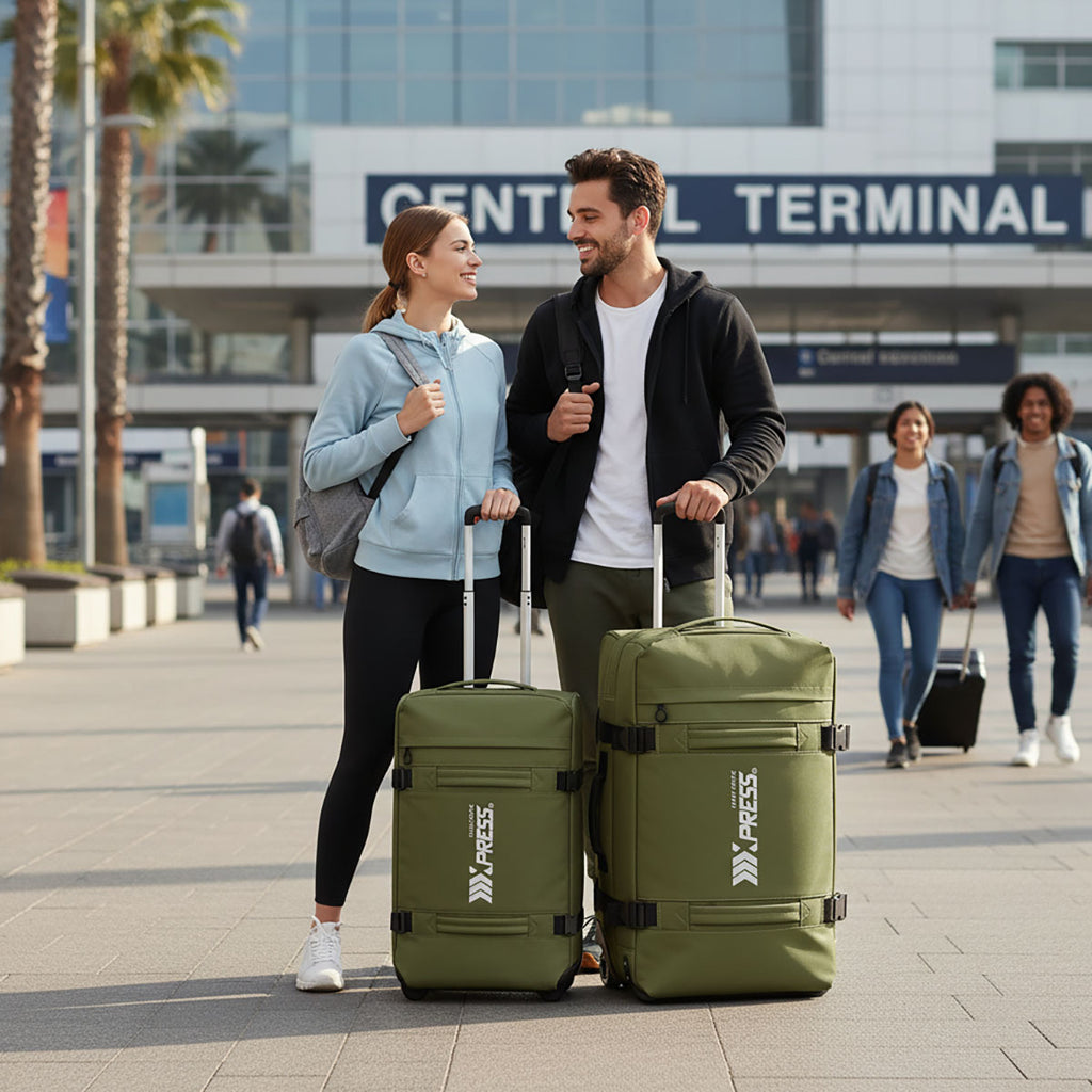 3-Piece Softside Luggage Set 20/26/30in Waterproof Travel Suitcase with 2 Wheels & Telescopic Handle, Durable Trolley Bag for Vacation & Adventure