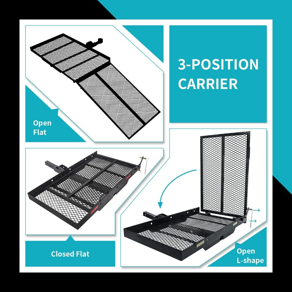 New Mobility Carrier Ramp Hitch Mounted for Wheelchair Electric Scooter with Rack Ramp 400 lbs (halloween & car accessories)