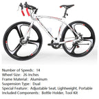 Road Bike 14-21Speed 700C Wheel with Light Aluminum Alloy Frame Commuter Bicycle with Dual Disc/V Brakes for Women And Men