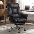 Ergonomic Office Chair Designed for Computers, Featuring a High Back, Leather Upholstery, Padded Flip-Up Armrests, And an Upgraded Swivel Base for Home Use