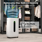 80 Pint Dehumidifier, Whole-Home Coverage with One-Touch Operation, 45dB Ultra Quiet - 3-Speed Fan, Auto-Regulates Humidity, 1.7Gallon Water Tank, Full-Tank Alert, Bedroom, Bathroom