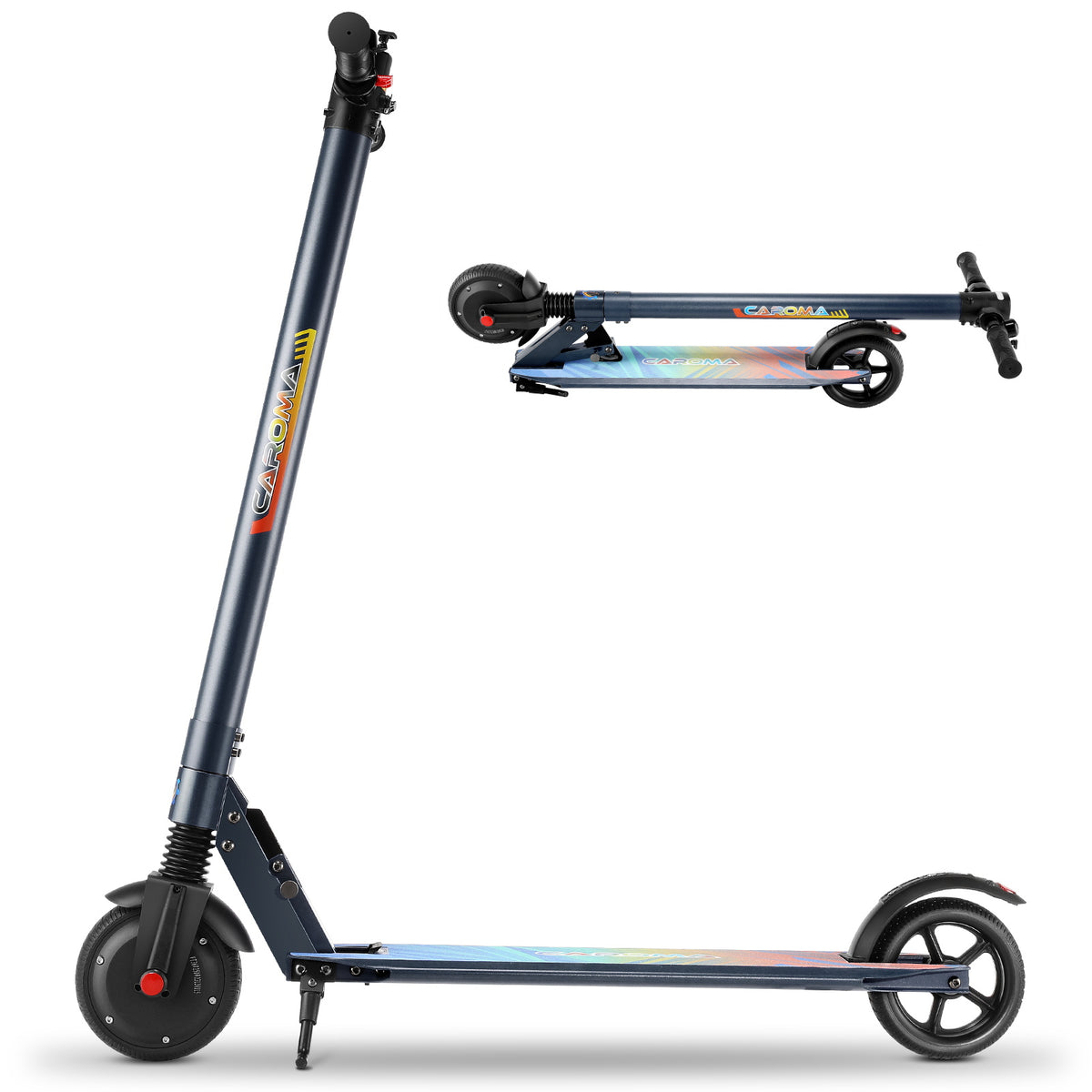 Foldable Electric Scooter for Commutes, Caroma E5B with LED Display and Dual Braking System