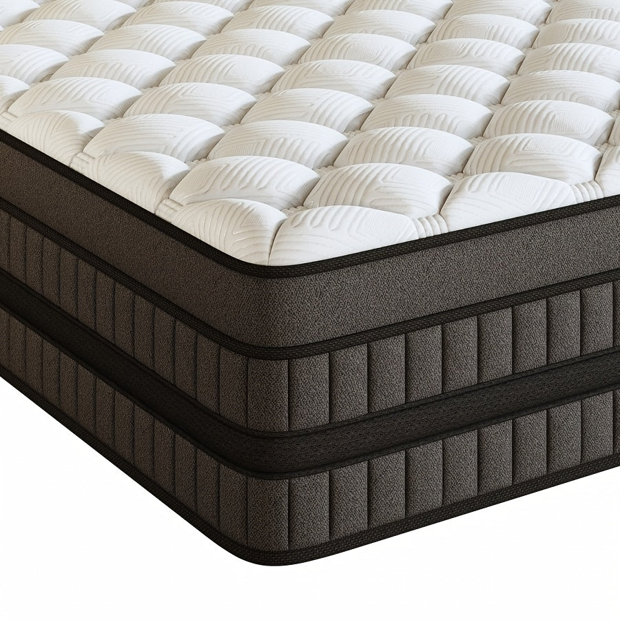 12in/14inch Twin, Full, Queen, King, Mattress Memony Foam And Spring, Medium Firm Mattress For Cooling, Pressure Relief, Edge Support & Motion Isolation Boxed