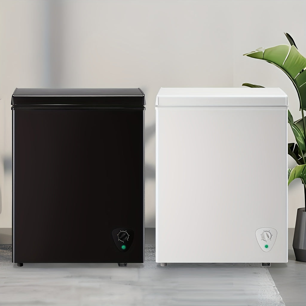 4.8 Cu.Ft Chest Freezer - Compact And Quiet Mini Freezer with Adjustable Thermostat And Two Removable Baskets - Small Deep Freezer for Home, Apartment, And Garage