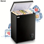[Small Deep Freezer] WANAI Small Deep Freezer, 2.5/3.5/5.0 Cubic Feet Chest Freezer With Adjustable Temperature, Top Open Door, Removable Storage Basket For Home, Kitchen, Office, Home And Apartment, Black