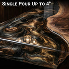 Deep Pour Epoxy Resin by POURLA, 3 Gallon Kit for 2–4 Inch River Tables and Casting Projects