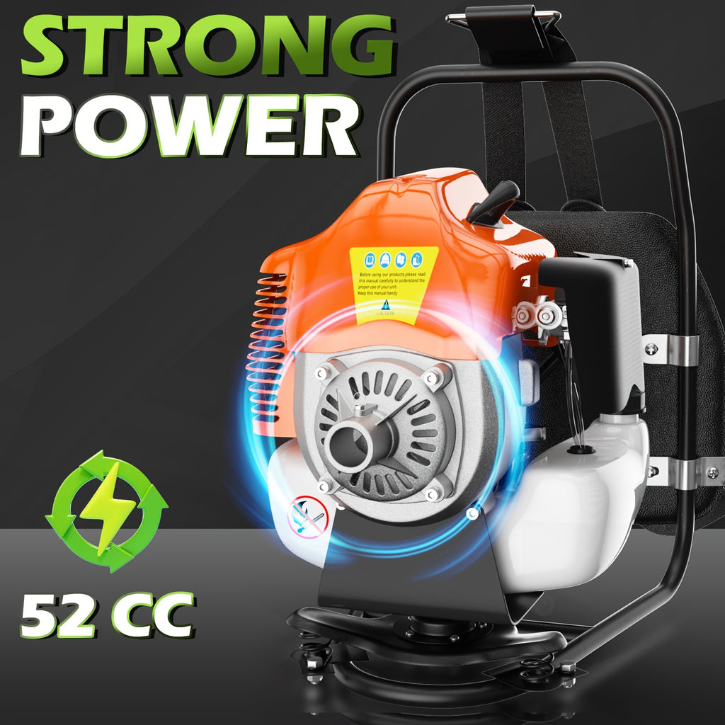 52CC Weed Eater Gas Powered, 3 In 1 Gas Weed Wacker Backpack Brush Cutter Gas String Trimmer 2-Stroke Grass Weed Trimmer