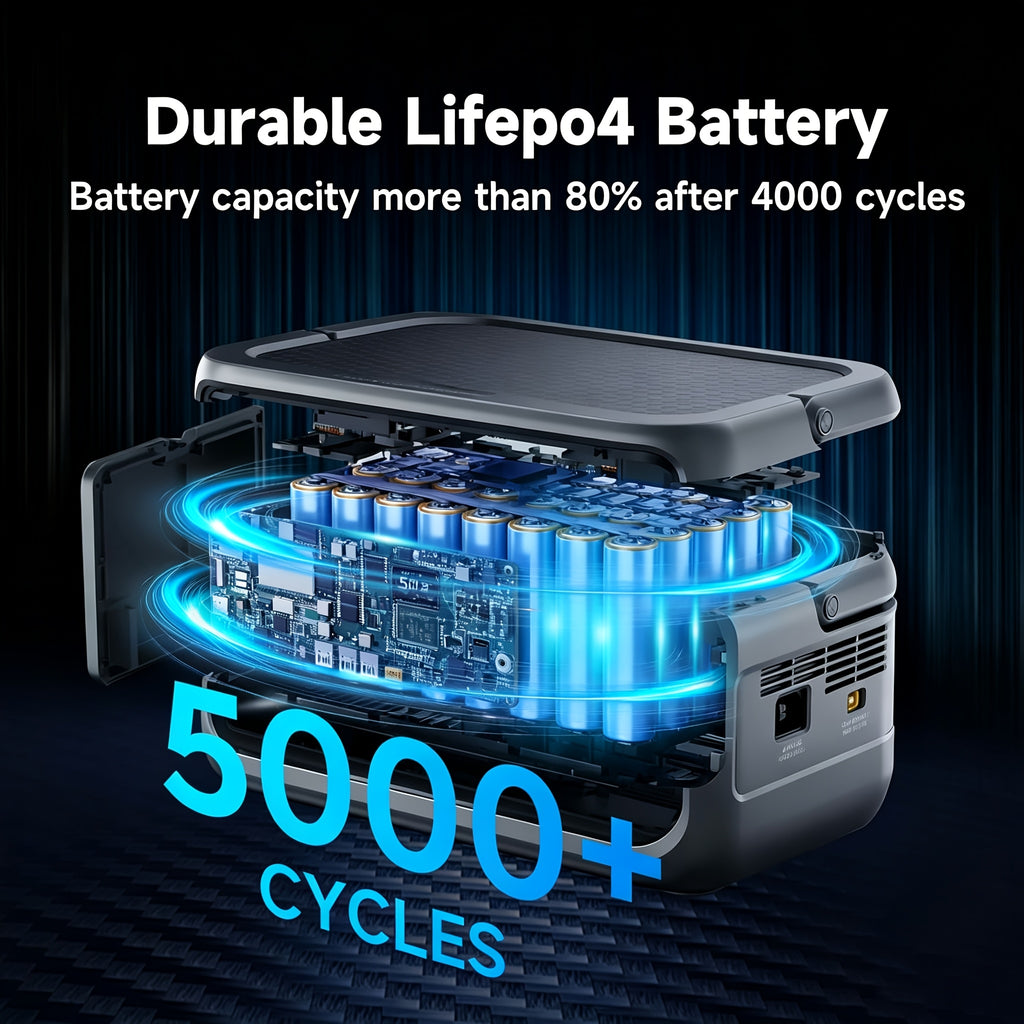 [Outdoor Camping Travel] ALLPOWERS P300 T2 Portable Power Station 256Wh LiFePO4 Battery 300W (Peak 600W) AC Output for Outdoor Camping Travel Home Use
