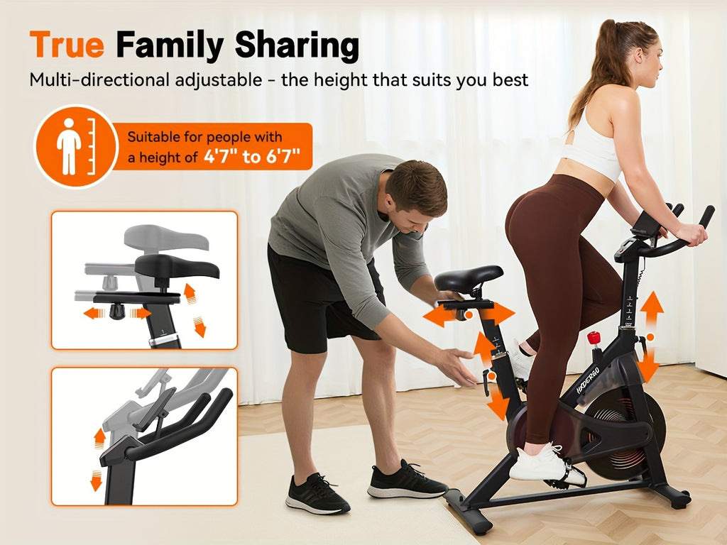 Exercise Bike: 330 Lbs Weight, Stationary Exercise Bike Exercise Bike for Home,Adjustable Magnetic Silent Belt Drive,Indoor Cycling Bike for Home, Suitable for Home Gyms,Rehabilitation Training Scenarios, Christmas Gifts