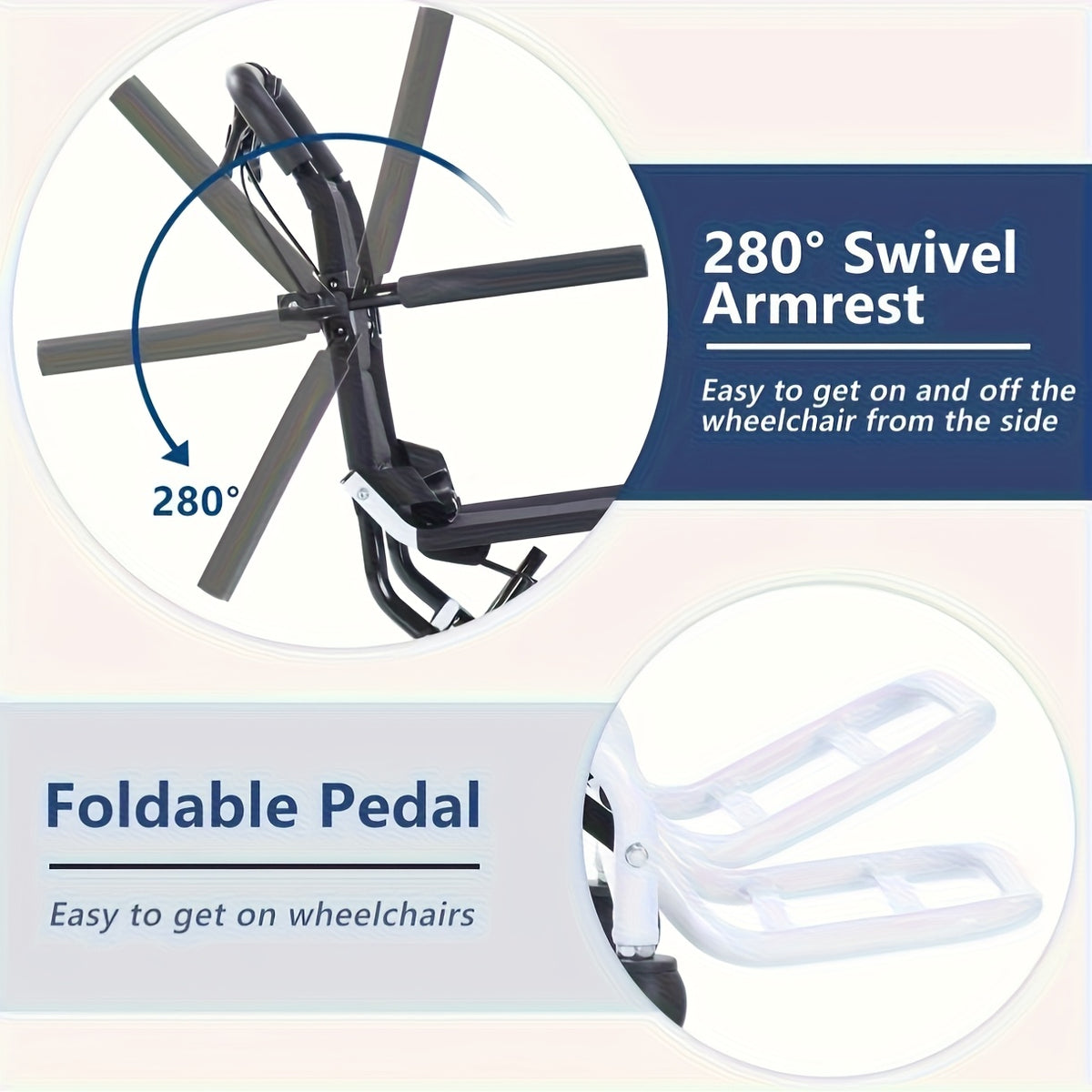 Aevi Ultra-Light Folding Portable Wheelchair for the Elderly, Portable Wheelchair for Adults and Children, Load Capacity 220 Lbs, Suitable for the Elderly, Adults, and Seniors for Outings, Can Be Placed in the Trunk