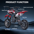 40cc Gas Powered Minibike, 4-Stroke, 20 Mph, 160 lbs Maximum Load, Ideal for Off-Road and Trail Riding, DB001 sports & outdoor play motorcycle