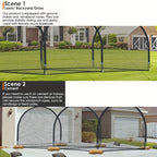 Baseball Batting Cage 20/30Ft for Backyard, Baseball Training Equipment Netting Cages, Golf Softball Baseball Nets for Batting with Frame And Net, Hitting And Pitching Practice