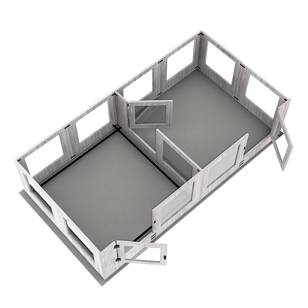 XXL 14-Panel Dog Playpen & Whelping Box with Tempered Glass, Sturdy MDF Construction, and Safety Rails - Spacious Indoor/Outdoor Pet Enclosure for Dogs and Puppies, Puppy Playpen