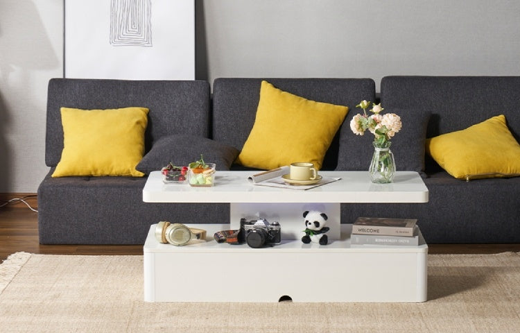 Modern LED Coffee Table for Living Rooms and Patios in Black or White with 16-Color Lighting