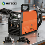 [Ideal For Home & Auto] Hitbox 200A 4-In-1 Gasless Mig/Stick/Lift Tig/Spool Gun Welder, 110V Welding Machine With LCD Screen & Synergic IGBT Inverter, Auto Wire Feed, Ideal For Home & Auto Repair And Welding