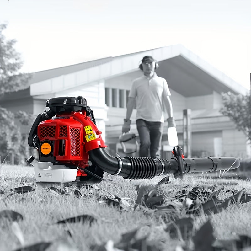80cc 900 CFM High-speed Airflow Lawn Blower, Air-cooled Gasoline Backpack-style Lawn Blower, Snow Blower, for Efficient Lawn And Debris Cleaning. Ergonomic And Low-vibration, Cruise Control, Ideal for Year-round Backyard Maintenance.
