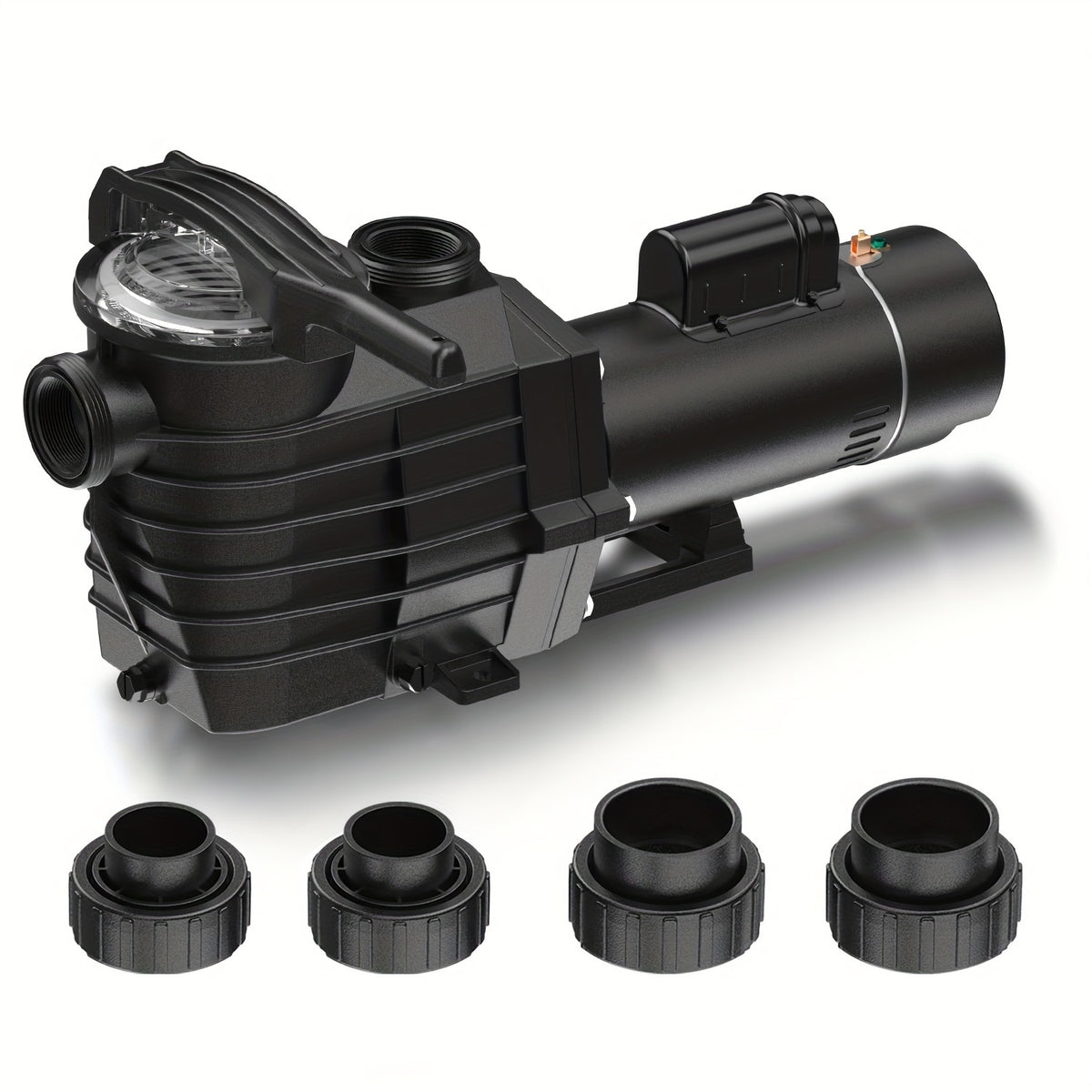 2.5HP Dual Voltage/Dual Speed Voltage Swimming Pool Pump, 6000GPH Flow, Self-Priming Water Pump for Swimming Pool Public Pool Water Amusement Park And Hot Tubs, with Filter Basket Transparent Lid Drain Plug, 115V Or 115V/230V