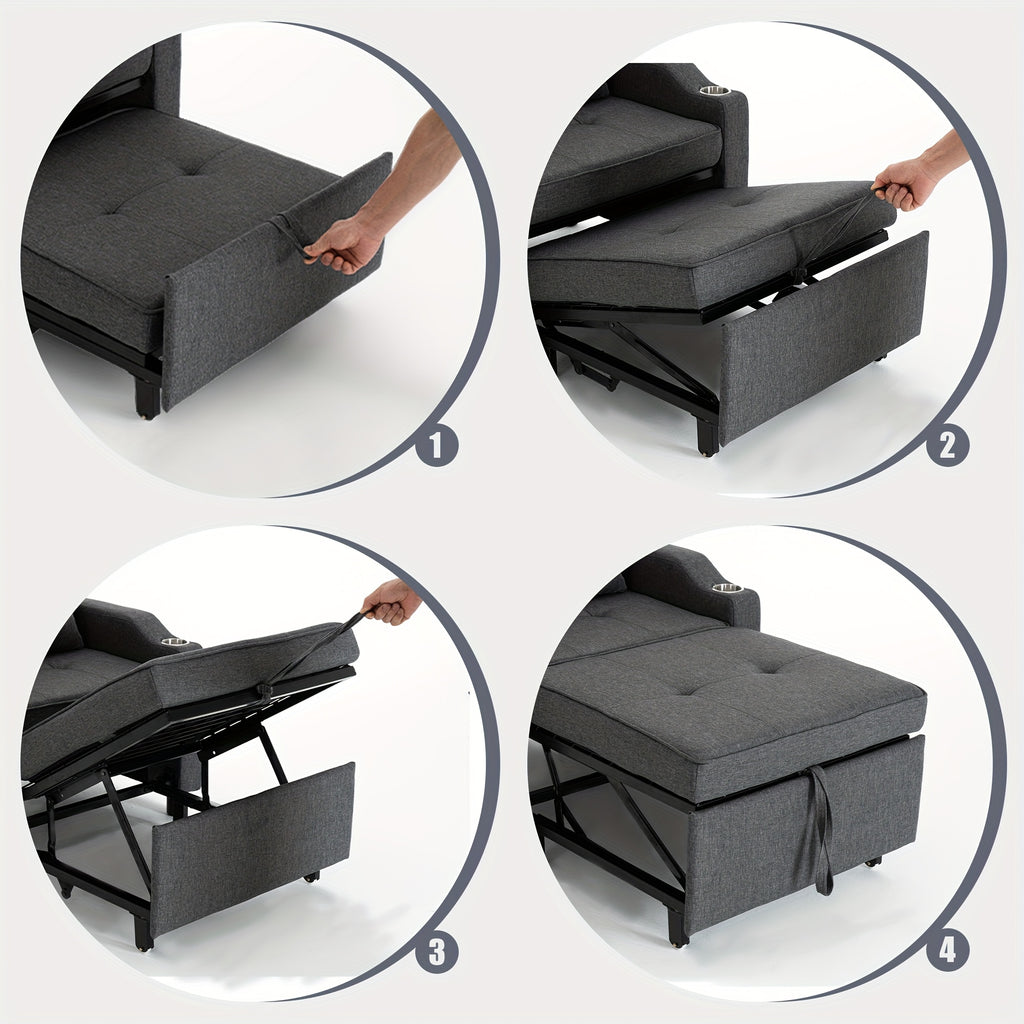3-in-1 Folding Sofa Bed - Convertible Sleeper Chair to Bed, Space-Saving Modern Furniture for Small Apartments, Dorms, Offices